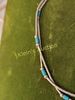 navajo vtg sterling & turquoise bracelet. gorgeous double strand with turquoise signed sterling Image - 1