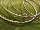 sterling silver bracelet bangles lot of 5. 2 1/2" opening 20 grams all 5 for one bid ready to Image - 1