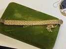 14K gold woven gold ctr & rope 40 grams twisted bracelet. vtg french? 14K yellow gold woven gold Image - 1