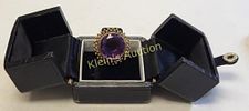 Victorian 14K yellow gold & amethyst cocktail ring. 14K yellow gold & bold amethyst cocktail Image - 1
