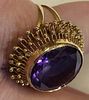 Victorian 14K yellow gold & amethyst cocktail ring. 14K yellow gold & bold amethyst cocktail Image - 6