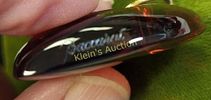 Baccarat France signed Red heart Pendant Nice. 38.5 mm wide x 36.2 mm long with gold tone bail Image - 2