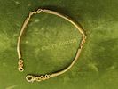 vtg gold tone bracelet w/ silver screw look 7 1/4. very elegant tapered links gold and silver Image - 2