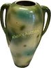 antique Japanese royal nishiki Nippon vase 16" tal. hand decorated raised floral double handled Image - 1