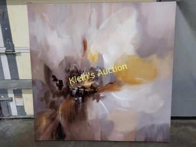 oil on canvas "petal whisper". from estate 39" x 39" unsigned see pics