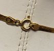 14K gold vintage herringbone italy 24" necklace. from estate 2.5 mm wide 14K yellow gold 24" Image - 2