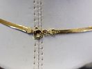 14K yellow rare 30" gold necklace herringbone. from estate this one is nice! 2.1 mm width 30" Image - 2