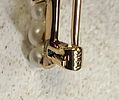 Victorian bar brooch 14K demantoid & pearls. stunning, from estate signed 14K gold and tested ! Image - 2