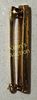 Victorian 14K yellow gold bar brooch pin WAB. nice engraved pattern 8/8" long signed and tested Image - 1