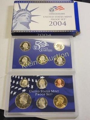2004 us mint proof coin set w/ quarters too 11 pc. 11 pc set very nice san Francisco collector 