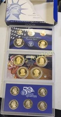 2008 us mint proof coin set gold dollars too!. 14 pc set nice proof coin set kennedy half too 