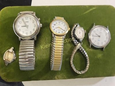 estate watch lot talking watch, timex, bulova. all for one bid, may need new batteries or 