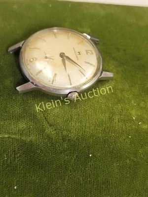 1960's Hamilton Arthur mens wind up watch working. 35.1 mm wide w/crown seems to work for a 