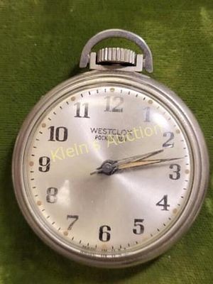 westclox vintage pocket watch Ben Works!. wind up working very clean 50mm wide seepics