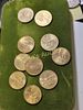lot of 10 gold tone us coin dollars sacagawea too. presidential dollars too all 10 forone bid seepicsImage - 1