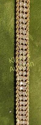 double row simulated diamond tennis bracelet. 7" long very pretty all prong set see pics