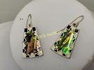 enameled necklace & earrings abalone & rhinestone. abalone, rhinestones & enameled necklace & Image - 1