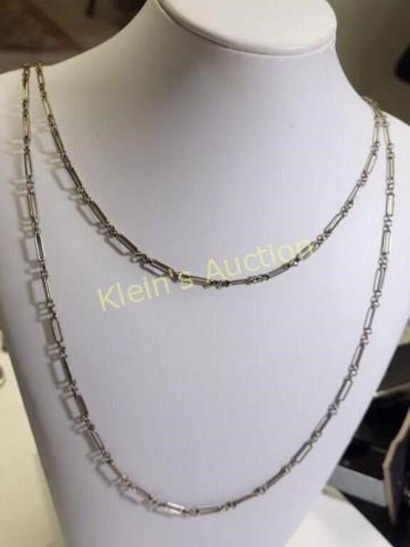 vtg paperclip link necklace 54". from estate great to double it up ready to wear see pics