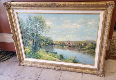 Original Jean Kevorkian OOC "Village in France". framed 38" x 52" excellent condition! from 