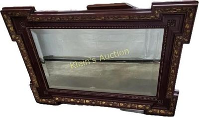 1900's Georgian Style Mahogany wall Mirror. beveled glass too! gorgeous estate mirror 34" wide 