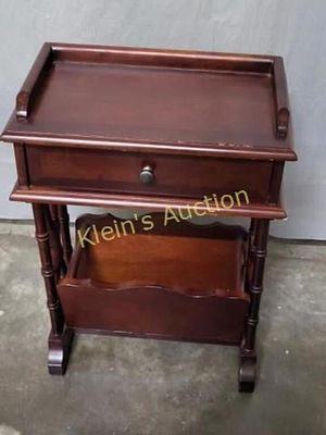Butler Specialty co specialty table, martini table. with bookshelf lower 1 drawer stand in 