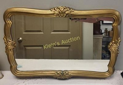 Mid Century syroco w/decorative gold panted frame. can be hung either vertical or horizontal or 