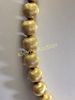 monet vintage 16" runway gold bead necklace. textured 9.7mm gold plated? in great pre owned Image - 2