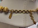 monet vintage 16" runway gold bead necklace. textured 9.7mm gold plated? in great pre owned Image - 3