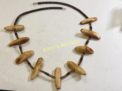 Tabua ceremonial necklace Whale teeth 26". from Fijia tightly prized cultural artifact and a 