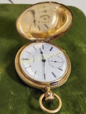 rare 18K gold pocket watch Lucien Sandoz!. FG & Co 18K yellow gold case weighs 32 grams without 