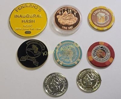 estate tokens lot couch dance, dog doo, fenrin #3+. spearmint rhino, Vegas dance token, plus 