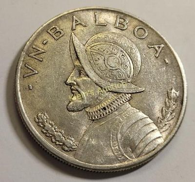 rare 1934 panama silver balboa coin KM13 EF+ check out the pics much better grade coin from the 