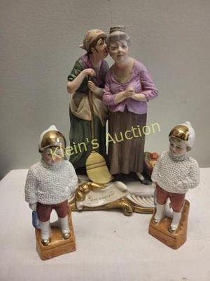 capodimonte porcelain gossip &amp; German porcelain boy &amp; girl crafted around 1950's it 