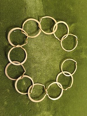 14K yellow gold circle link bracelet. from estate will need clasp missing 7" long 5 grams tested 
