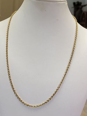 14K yellow gold 18" loop link necklace gorgeous. from estate in exc shape 18" long signed on 