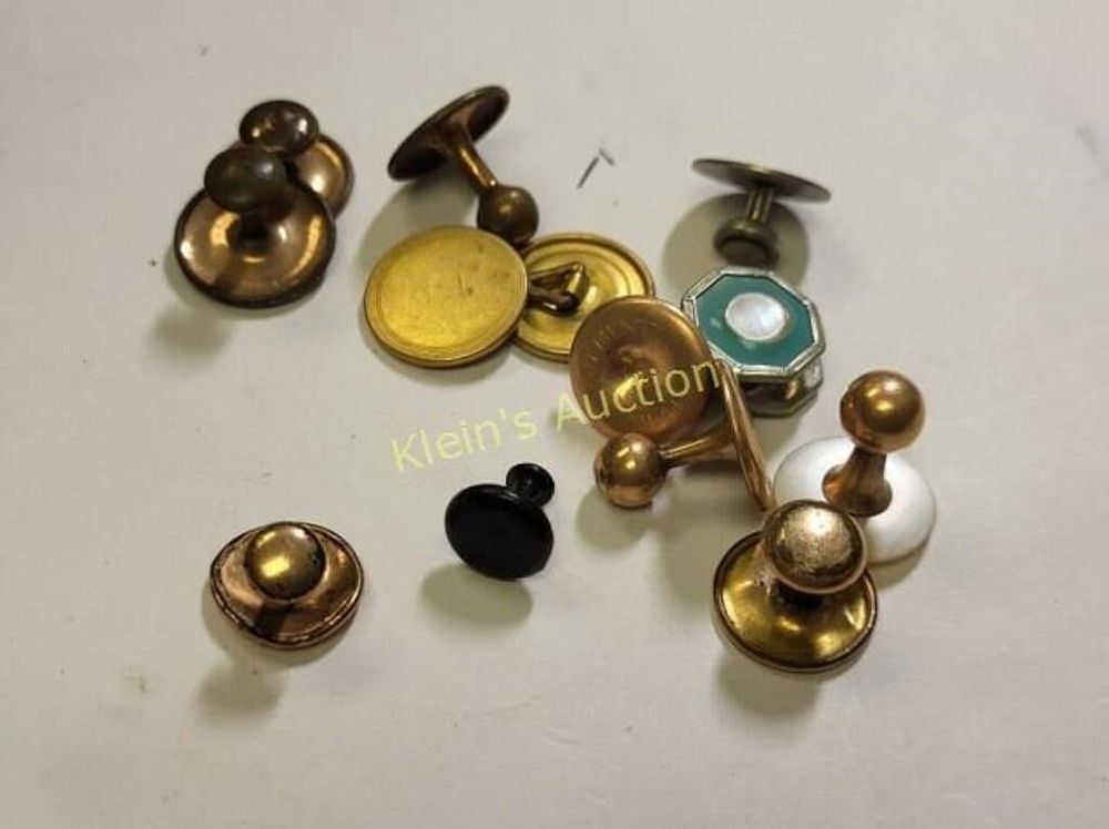 Lot 5420 – lot of 12 pcs tuxedo studs, collar studs, buttons