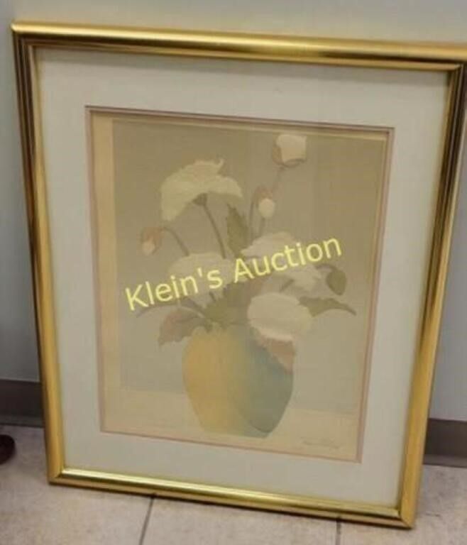 Lot 5440 – Embossed serigraph Carnations! David Allgood