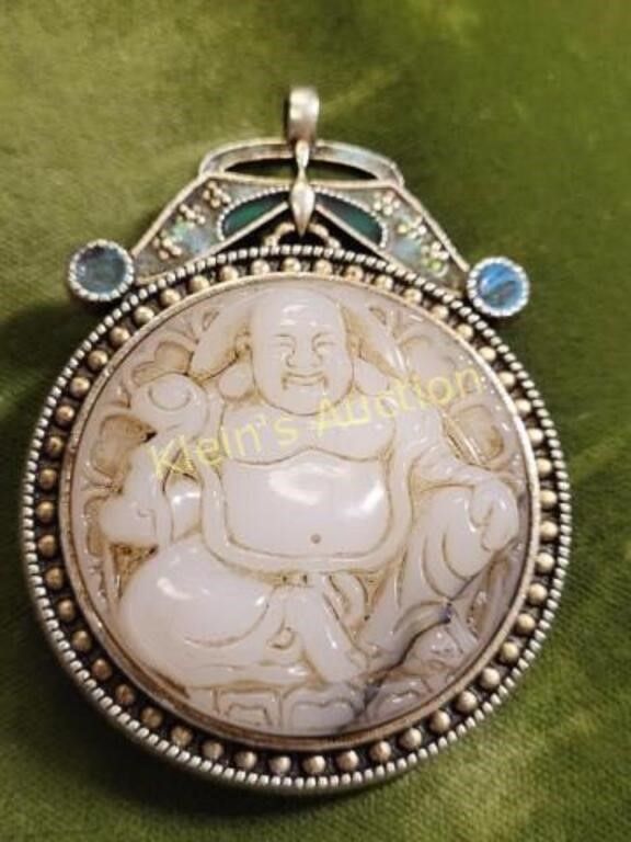 Lot 5435 – china maitreya Buddha vtg pendant bless pendant