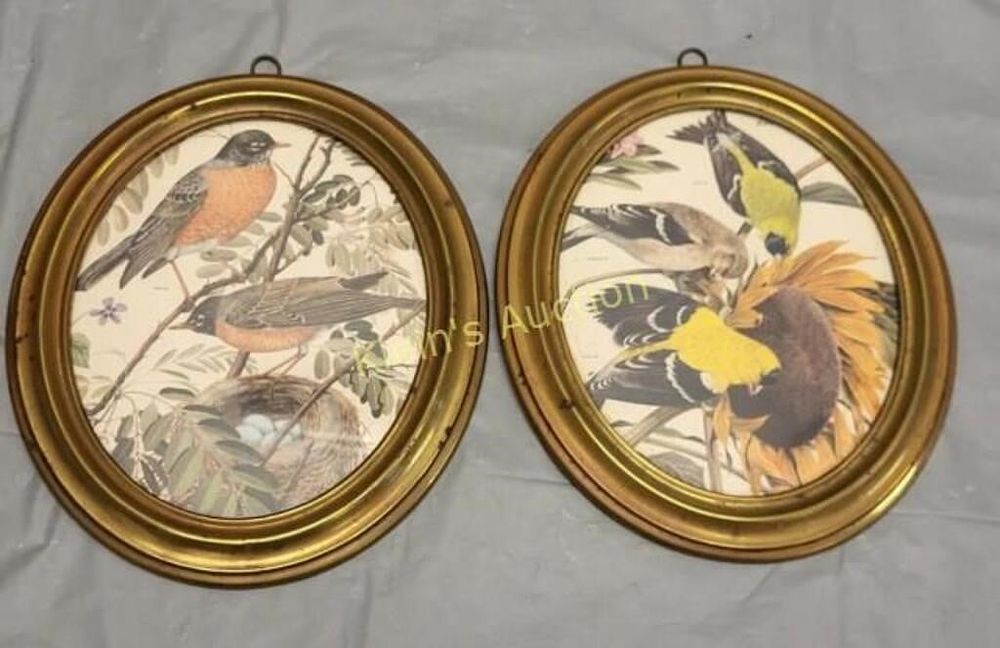Lot 5448 – Arthur singer lithograph bird scenes pictures 2pcs