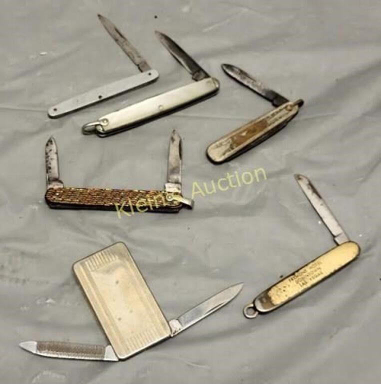 Lot 5625 – lot of 6 vintage pen knives pocket imperial too!