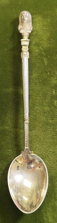 Lot 6105 – vtg gold washed madonna spoon figural