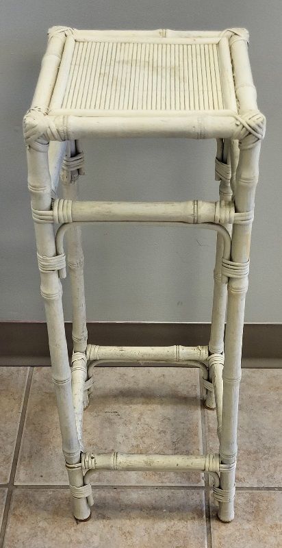 Lot 6300 – mid century bamboo rattan plant stand