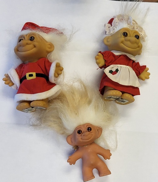 Troll Dolls Mr & Mrs Claus by Russ + 3 times bid