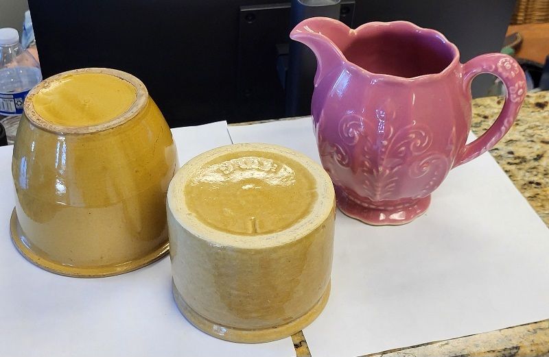 Lot 6332 – estate pottery lot of 3 pcs blue ridge ++ 3 x bid
