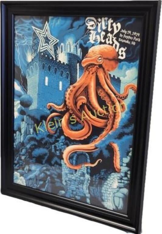 Lot 6516 – 2024 dirty heads Roanoke va poster framed