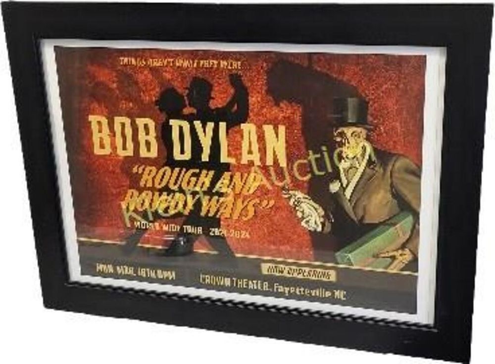 Lot 6517 – Bob Dylan rough & rowdy ways tour poster