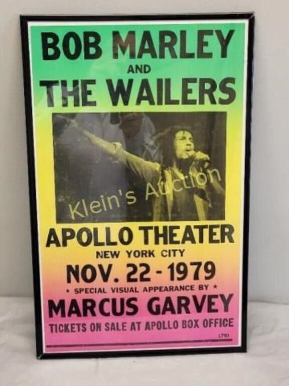 Lot 6539 – bob marley & the wailers concert poster 1979 NYC