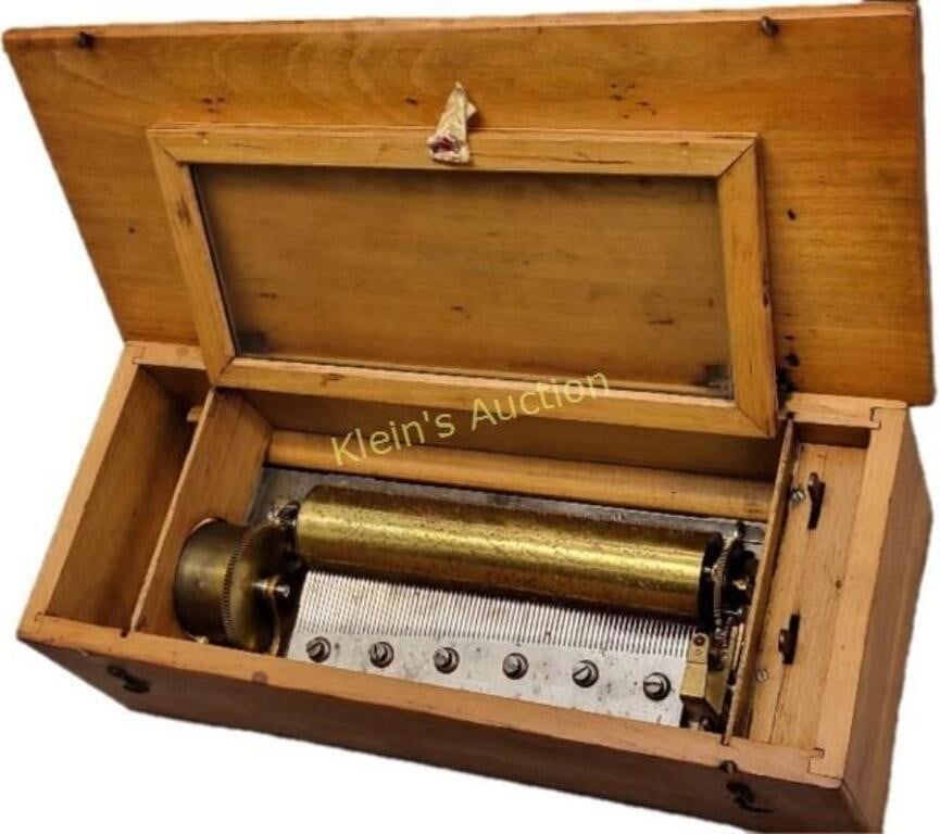 Lot 6701 – antique original swiss Music Box Working!