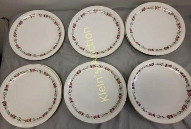 Lot 6362 – Athena Rose china 8″ luncheon salad 10 plates