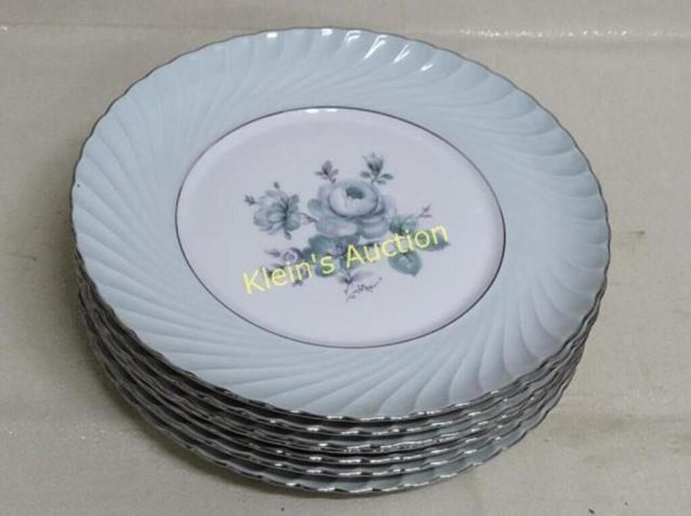 Lot 6366 – Royal tettau germany 7 dawn rose plates china